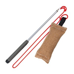 Honden speelhengel met jute dummy