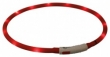 Led halsband XS-XL  max 70 cm Rood