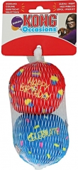 KONG happy birthday ballen set 2 stuks maat M 7,5 cm