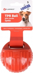 Spela TPR bal met handgreep en pieper (7 cm)