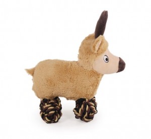 Pluche hert met flosbal pootjes 28 x 27 cm