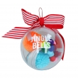Jingle Bell gevulde kerstbal 10 cm